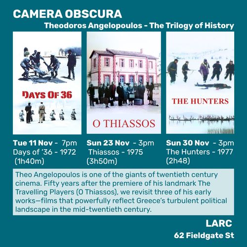 Camera Obscura screens Theo Angelopoulos' The Travelling Players (O Thiassos)
