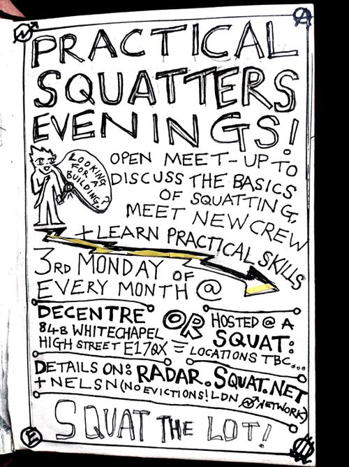 Practical Squatters Evening @ a local squat!
